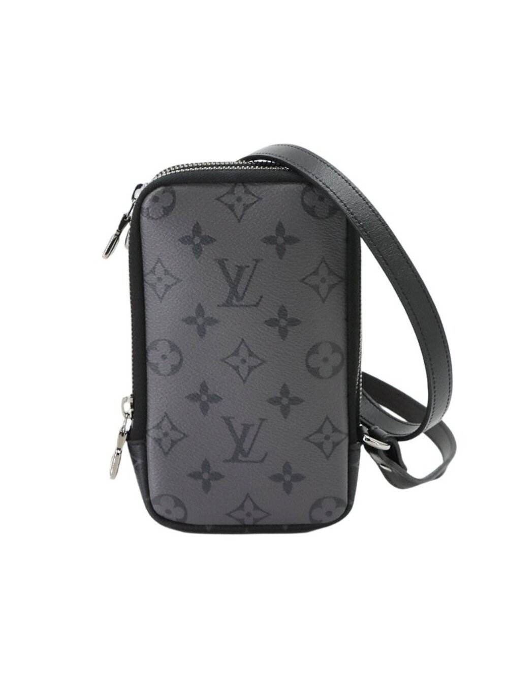 Louis Vuitton Monogram Eclipse Reverse Double Phone Pouch Shoulder Bag